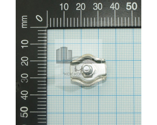 Зажим троса (каната) одинарный 4 мм, Simplex, стальной