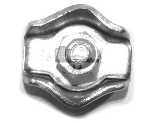 Зажим троса (каната) одинарный 2 мм, Simplex, стальной