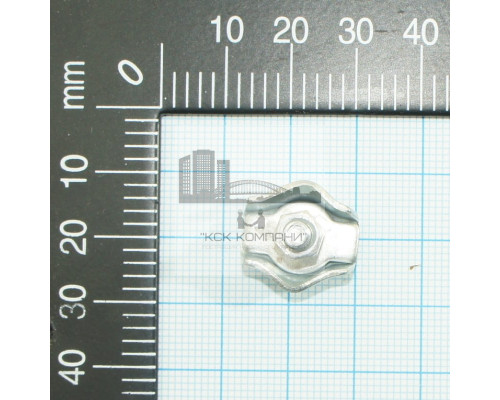 Зажим троса (каната) одинарный 3 мм, Simplex, стальной