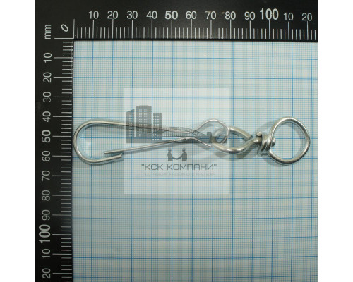 Карабин пружинный тип 125 (DIN4293) 80 мм c вертлюгом