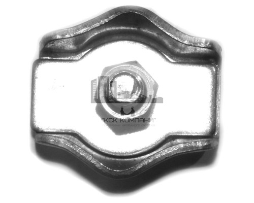 Зажим троса (каната) одинарный 5 мм, Simplex, стальной