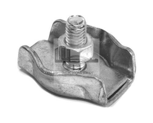 Зажим троса (каната) одинарный 5 мм, Simplex, стальной