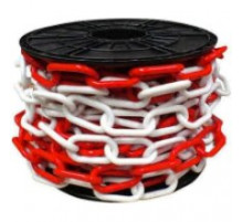 Цепь пластиковая красно-белая диам. 6мм