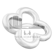 Соединитель тросов накрест (клевер), 16 мм