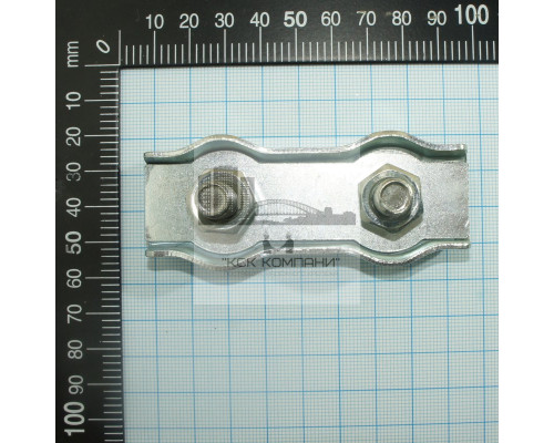 Зажим троса (каната) двойной 10 мм, Duplex, стальной