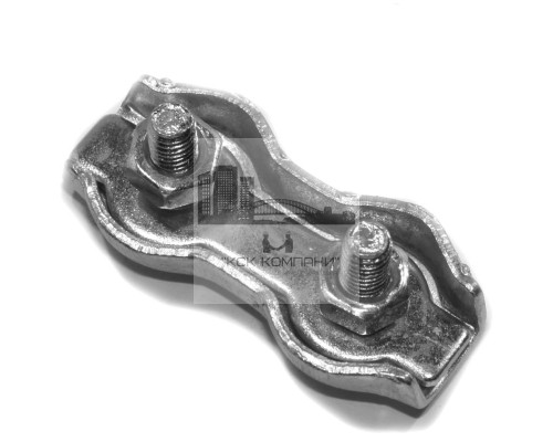 Зажим троса (каната) двойной 3 мм, Duplex, стальной