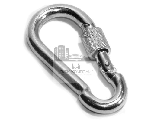 Карабин пожарный с фиксатором 4 мм DIN 5299D