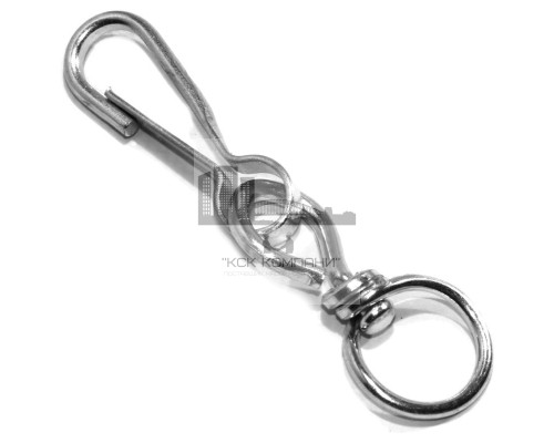 Карабин пружинный тип 125 (DIN4293) 40 мм c вертлюгом