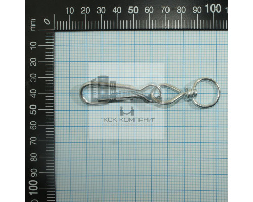 Карабин пружинный тип 125 (DIN4293) 50 мм c вертлюгом