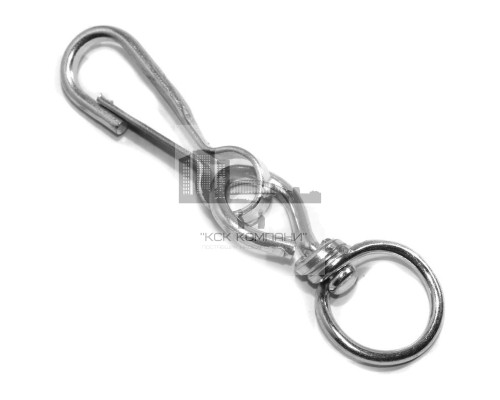 Карабин пружинный тип 125 (DIN4293) 30 мм c вертлюгом