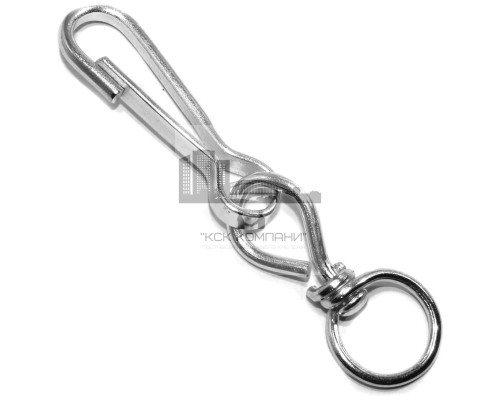 Карабин пружинный тип 125 (DIN4293) 50 мм c вертлюгом