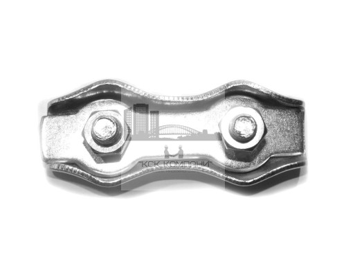 Зажим троса (каната) двойной 6 мм, Duplex, стальной