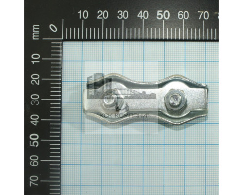 Зажим троса (каната) двойной 6 мм, Duplex, стальной