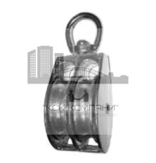 Двойной блок с металлическим диском (шкивом) 1/2 15 мм для троса