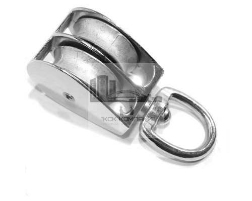 Двойной блок с металлическим диском 1-1/4 30мм для троса