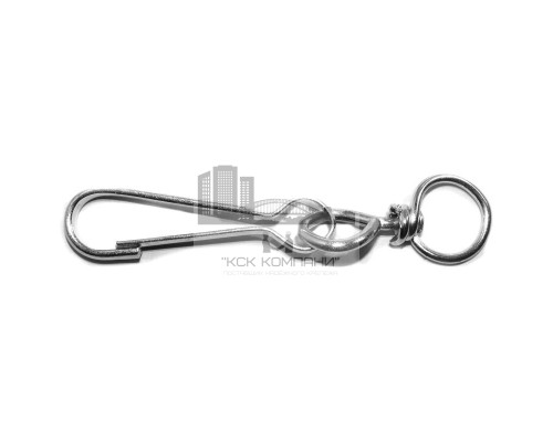 Карабин пружинный тип 125 (DIN4293) 60 мм c вертлюгом