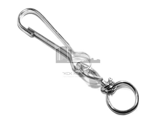 Карабин пружинный тип 125 (DIN4293) 60 мм c вертлюгом