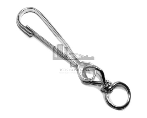 Карабин пружинный тип 125 (DIN4293) 120 мм c вертлюгом