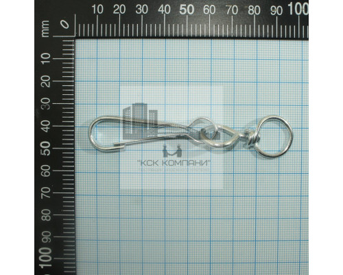 Карабин пружинный тип 125 (DIN4293) 60 мм c вертлюгом