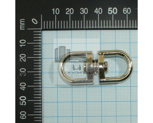 Вертлюг никель петля-петля диам. 12 мм