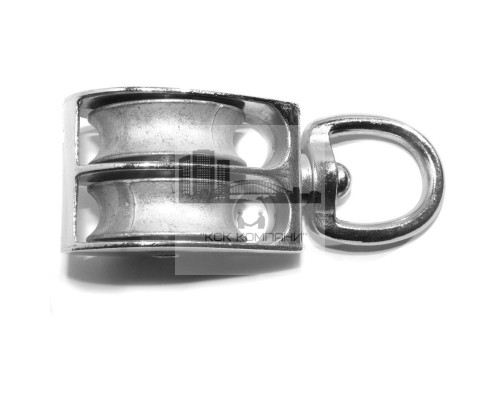 Двойной блок с металлическим диском 1-1/4 30мм для троса