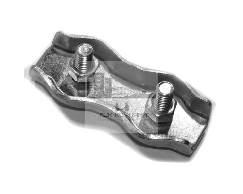 Зажим троса (каната) двойной 5 мм, Duplex, стальной