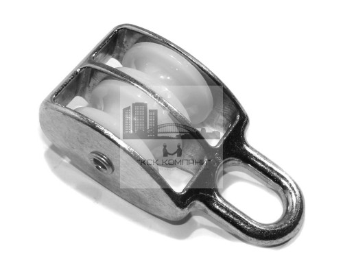 Двойной блок с пластиковым диском (шкивом) 1-1/4 30мм