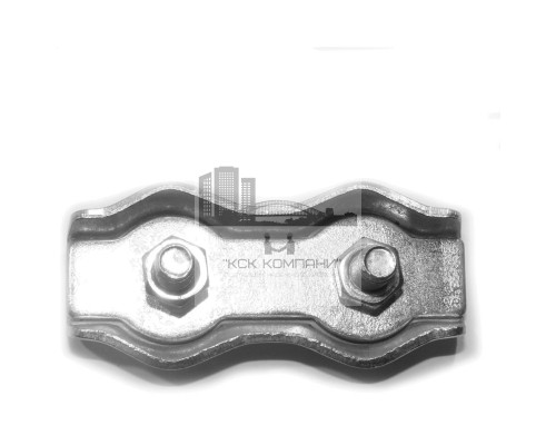 Зажим троса (каната) двойной 5 мм, Duplex, стальной