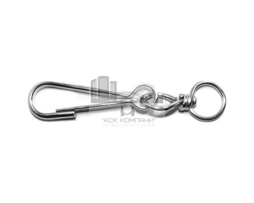 Карабин пружинный тип 125 (DIN4293) 70 мм c вертлюгом