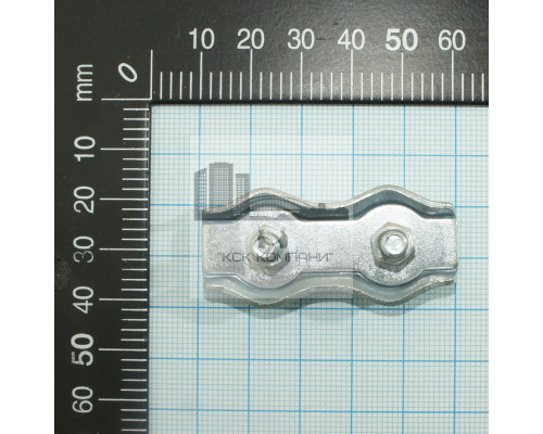 Зажим троса (каната) двойной 5 мм, Duplex, стальной