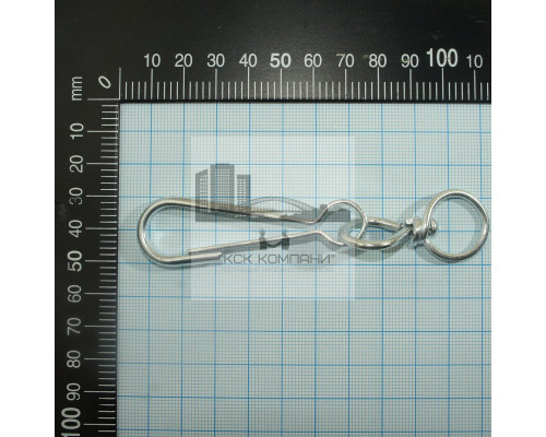 Карабин пружинный тип 125 (DIN4293) 70 мм c вертлюгом