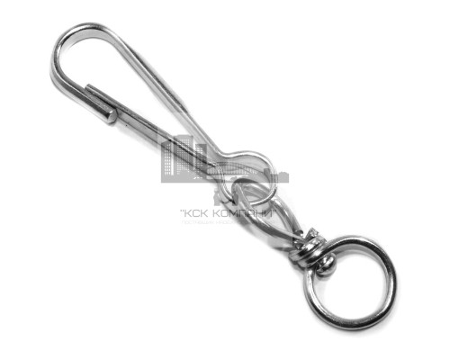 Карабин пружинный тип 125 (DIN4293) 70 мм c вертлюгом