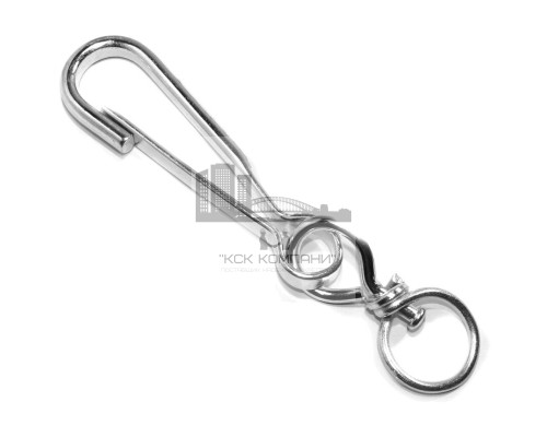 Карабин пружинный тип 125 (DIN4293) 100мм c вертлюгом