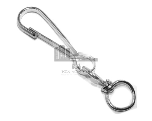 Карабин пружинный тип 125 (DIN4293) 90 мм c вертлюгом