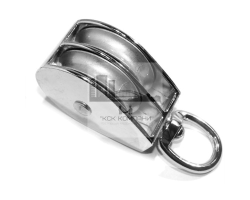 Двойной блок с металлическим диском 2 д. 50мм  для троса