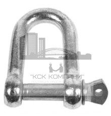 Скоба такелажная прямая 16 мм, оцинкованная