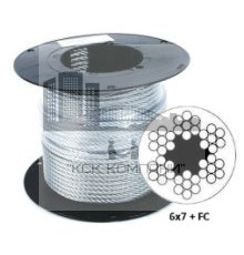 Трос в ПВХ оболочке (оплетке) d.5/6мм DIN 3055 6х7+FC