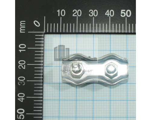 Зажим троса (каната) двойной 4 мм, Duplex, стальной