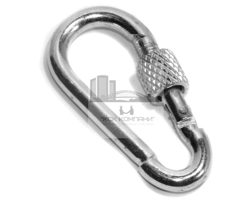 Карабин пожарный с фиксатором 6 мм DIN 5299D