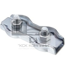 Зажим троса (каната) двойной 4 мм, Duplex, стальной