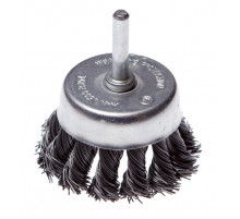 Щетка-крацовка со шпилькой для дрели, крученная проволока, "чашка" 65 мм (шт.)