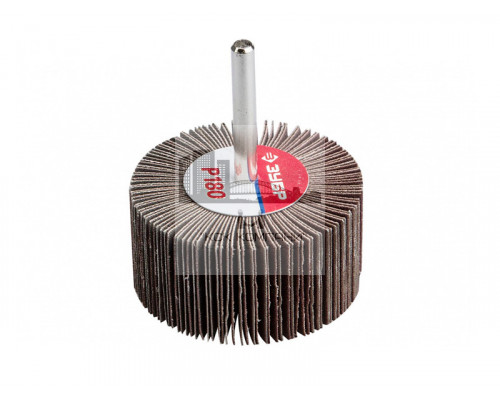 Круг лепестковый шлиф. веерный на шпильке 15х30мм Р80 зерно-электрокорунд норм тип КЛО ЗУБРМастер ЗУБР