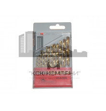 Набор сверл по металлу, покрытие из нитрида титана, 1,5-6,5 мм, 13 предметов