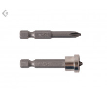 Набор насадок-бит PH2-50мм, с ограничителем глубины и без, 2шт. (уп.)