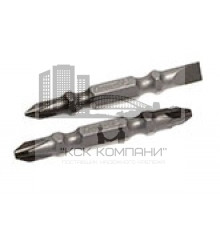 Набор насадок-бит,двухсторонних 1/4",PH2/PZ2*50мм; PH1/SL5,5*50мм, сталь S2(2 шт.) Распрод