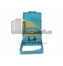 Набор нитридтитановых сверл по металлу, 13 предметов, 1,5-6,5 мм, шаг через 0,5 мм, + сверло 3,2 мм,