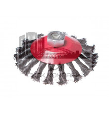 Щетка-крацовка для УШМ,крученная проволока,"тарелка" 115мм,присоединительная гайка М14