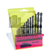 Набор сверл по металлу, 13 предм. 2,0-8,0 мм, шаг через 0,5 мм, пластмассовый короб