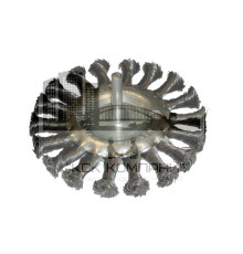 Щетка-крацовка со шпилькой для дрели,круглая,крученная проволока,диаметр 100 ммl (шт.)