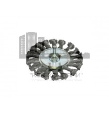 Щетка для дрели, 100 мм плоская со шпилькой крученая металлическая проволока Распродажа 